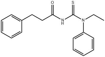 N-{[ethyl(phenyl)amino]carbonothioyl}-3-phenylpropanamide Struktur