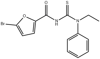 5-bromo-N-{[ethyl(phenyl)amino]carbonothioyl}-2-furamide Struktur