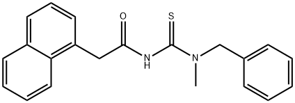 N-{[benzyl(methyl)amino]carbonothioyl}-2-(1-naphthyl)acetamide Struktur