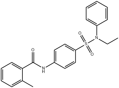 N-(4-{[ethyl(phenyl)amino]sulfonyl}phenyl)-2-methylbenzamide Struktur