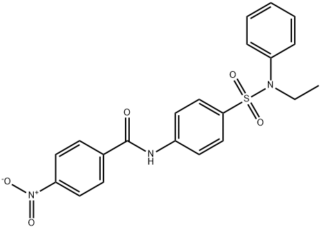 N-(4-{[ethyl(phenyl)amino]sulfonyl}phenyl)-4-nitrobenzamide Struktur