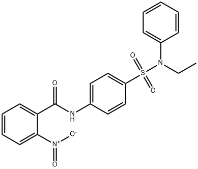 N-(4-{[ethyl(phenyl)amino]sulfonyl}phenyl)-2-nitrobenzamide Struktur