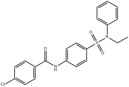 4-chloro-N-(4-{[ethyl(phenyl)amino]sulfonyl}phenyl)benzamide Struktur