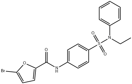 5-bromo-N-(4-{[ethyl(phenyl)amino]sulfonyl}phenyl)-2-furamide Struktur