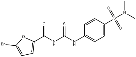 5-bromo-N-[({4-[(dimethylamino)sulfonyl]phenyl}amino)carbonothioyl]-2-furamide Struktur