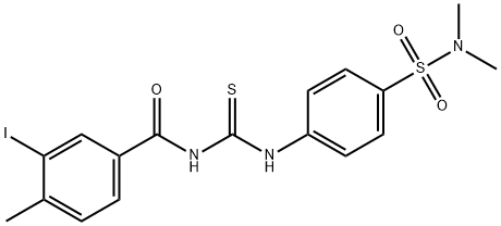 N-[[4-(dimethylsulfamoyl)phenyl]carbamothioyl]-3-iodo-4-methylbenzamide Struktur