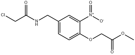 {4-[(2-Chloro-acetylamino)-methyl]-2-nitro-phenoxy}-acetic acid methyl ester Struktur