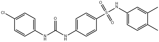 4-({[(4-chlorophenyl)amino]carbonyl}amino)-N-(3,4-dimethylphenyl)benzenesulfonamide Struktur