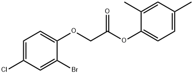 2,4-dimethylphenyl (2-bromo-4-chlorophenoxy)acetate Struktur