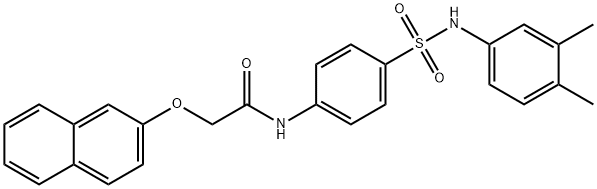 N-(4-{[(3,4-dimethylphenyl)amino]sulfonyl}phenyl)-2-(2-naphthyloxy)acetamide Struktur