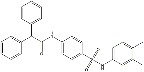 N-(4-{[(3,4-dimethylphenyl)amino]sulfonyl}phenyl)-2,2-diphenylacetamide Struktur