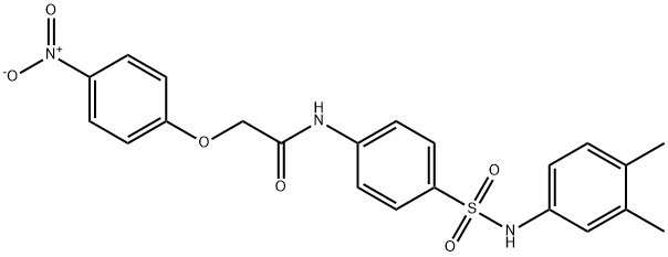 N-(4-{[(3,4-dimethylphenyl)amino]sulfonyl}phenyl)-2-(4-nitrophenoxy)acetamide Struktur