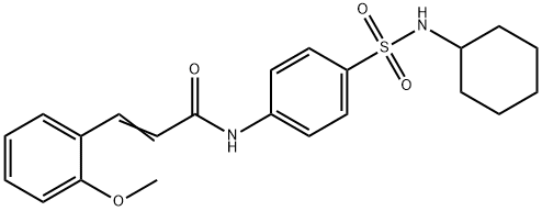 N-{4-[(cyclohexylamino)sulfonyl]phenyl}-3-(2-methoxyphenyl)acrylamide Struktur