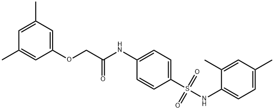 2-(3,5-dimethylphenoxy)-N-(4-{[(2,4-dimethylphenyl)amino]sulfonyl}phenyl)acetamide Struktur