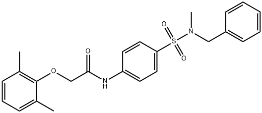 N-[4-[benzyl(methyl)sulfamoyl]phenyl]-2-(2,6-dimethylphenoxy)acetamide Struktur