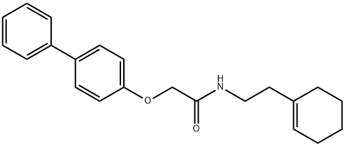 2-(4-biphenylyloxy)-N-[2-(1-cyclohexen-1-yl)ethyl]acetamide Struktur