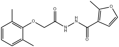 N'-[(2,6-dimethylphenoxy)acetyl]-2-methyl-3-furohydrazide Struktur