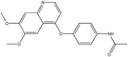 Acetamide, N-[4-[(6,7-dimethoxy-4-quinolinyl)oxy]phenyl]- Struktur