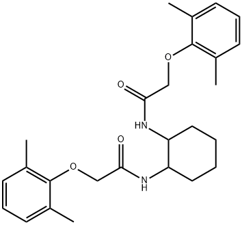 N,N'-1,2-cyclohexanediylbis[2-(2,6-dimethylphenoxy)acetamide] Struktur