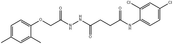 N-(2,4-dichlorophenyl)-4-{2-[(2,4-dimethylphenoxy)acetyl]hydrazino}-4-oxobutanamide Struktur