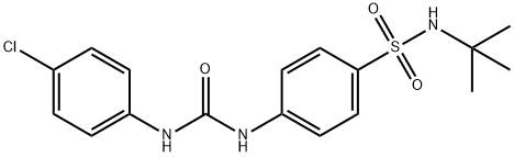 N-(tert-butyl)-4-({[(4-chlorophenyl)amino]carbonyl}amino)benzenesulfonamide Struktur