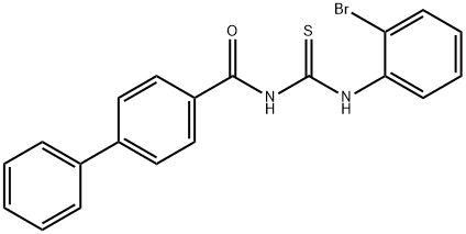 N-{[(2-bromophenyl)amino]carbonothioyl}-4-biphenylcarboxamide Struktur