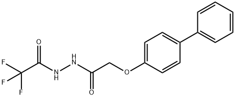 N'-[(4-biphenylyloxy)acetyl]-2,2,2-trifluoroacetohydrazide Struktur