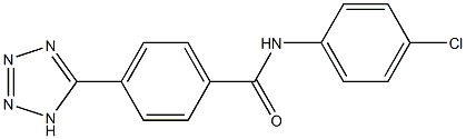 Benzamide, N-(4-chlorophenyl)-4-(1H-tetrazol-5-yl)- Struktur