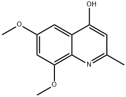 6,8-dimethoxy-2-methylquinolin-4-ol Struktur