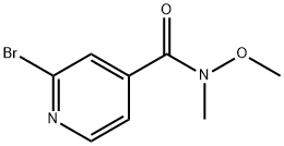 2-BROMO-N-METHOXY-N-METHYLPYRIDINE-4-CARBOXAMIDE Struktur