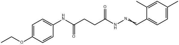 4-[2-(2,4-dimethylbenzylidene)hydrazino]-N-(4-ethoxyphenyl)-4-oxobutanamide Struktur