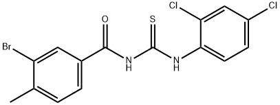 3-bromo-N-{[(2,4-dichlorophenyl)amino]carbonothioyl}-4-methylbenzamide Struktur