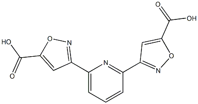 5-Isoxazolecarboxylic acid, 3,3'-(2,6-pyridinediyl)bis- Struktur