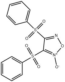 1,2,5-Oxadiazole, 3,4-bis(phenylsulfonyl)-, 2-oxide Struktur