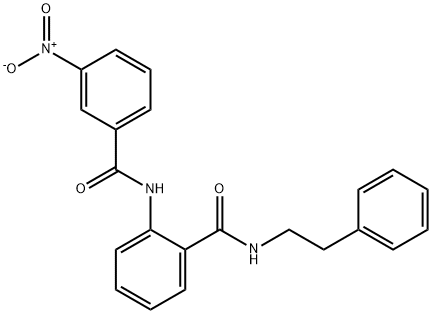 2-[(3-nitrobenzoyl)amino]-N-(2-phenylethyl)benzamide Struktur