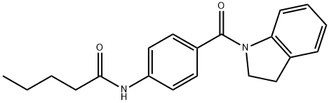 N-[4-(2,3-dihydroindole-1-carbonyl)phenyl]pentanamide Struktur