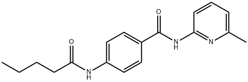 N-(6-methylpyridin-2-yl)-4-(pentanoylamino)benzamide Struktur