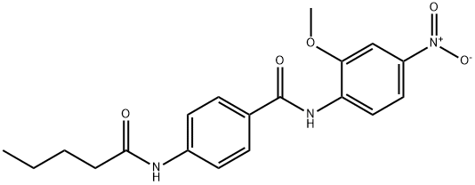 N-(2-methoxy-4-nitrophenyl)-4-(pentanoylamino)benzamide Struktur