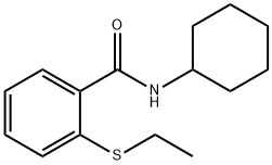 N-cyclohexyl-2-ethylsulfanylbenzamide Struktur