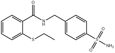 2-(ethylsulfanyl)-N-(4-sulfamoylbenzyl)benzamide Struktur