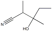 Pentanenitrile, 3-hydroxy-2,3-dimethyl- Struktur