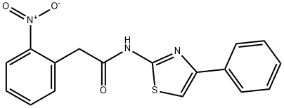 2-(2-nitrophenyl)-N-(4-phenyl-1,3-thiazol-2-yl)acetamide Struktur