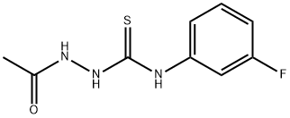 2-acetyl-N-(3-fluorophenyl)hydrazinecarbothioamide Struktur