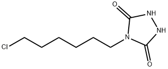 4-(6-Chloro-hexyl)-[1,2,4]triazolidine-3,5-dione Struktur