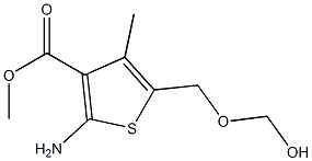 2-Amino-5-(hydroxy-methoxy-methyl)-4-methyl-thiophene-3-carboxylic acid methyl ester Struktur