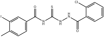 N-[[(2-chlorobenzoyl)amino]carbamothioyl]-3-iodo-4-methylbenzamide Struktur