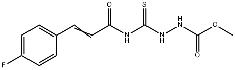 methyl 2-({[3-(4-fluorophenyl)acryloyl]amino}carbonothioyl)hydrazinecarboxylate Struktur