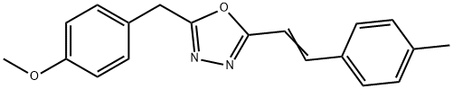 2-(4-methoxybenzyl)-5-[2-(4-methylphenyl)vinyl]-1,3,4-oxadiazole Struktur