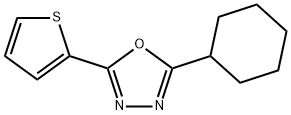 2-cyclohexyl-5-thiophen-2-yl-1,3,4-oxadiazole Struktur