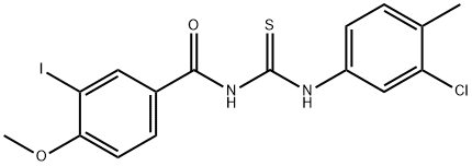 N-{[(3-chloro-4-methylphenyl)amino]carbonothioyl}-3-iodo-4-methoxybenzamide Struktur